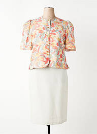 Ensemble jupe coupe cintrée beige JEAN MOREUX femme