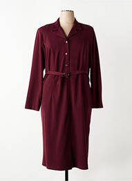Robe mi-longue manches longues manches longues rouge LISA CHESNAY femme