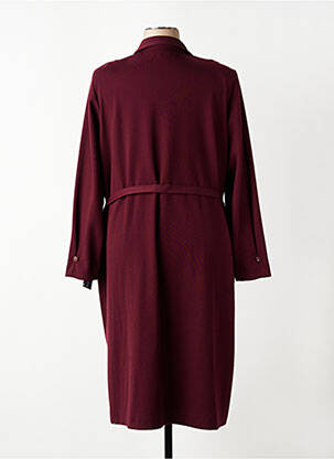 Robe mi-longue manches longues manches longues rouge LISA CHESNAY femme