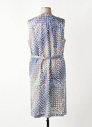 Robe mi-longue sans manche sans manche bleu FRANCE RIVOIRE femme