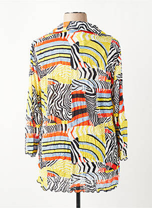 Chemisier imprimé fantaisie manches 3/4 jaune QUATTRO femme