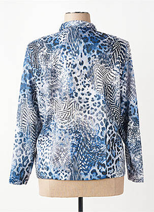 Chemisier coupe cintrée manches longues bleu GUY DUBOUIS femme
