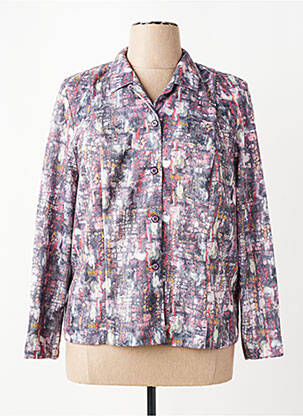 Chemisier coupe cintrée manches longues gris IMPULSION femme