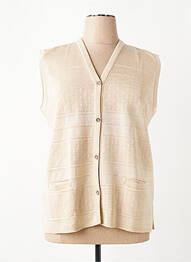 Gilet sans manche coupe cintrée beige MANADOUR femme
