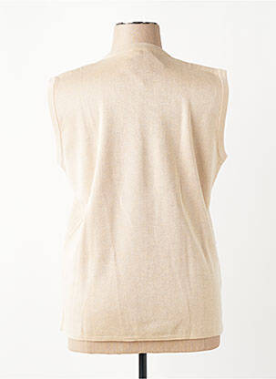 Gilet sans manche poches beige MANADOUR femme