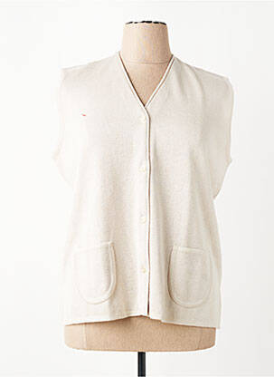 Gilet sans manche poches beige HENRY & JULIETTE femme