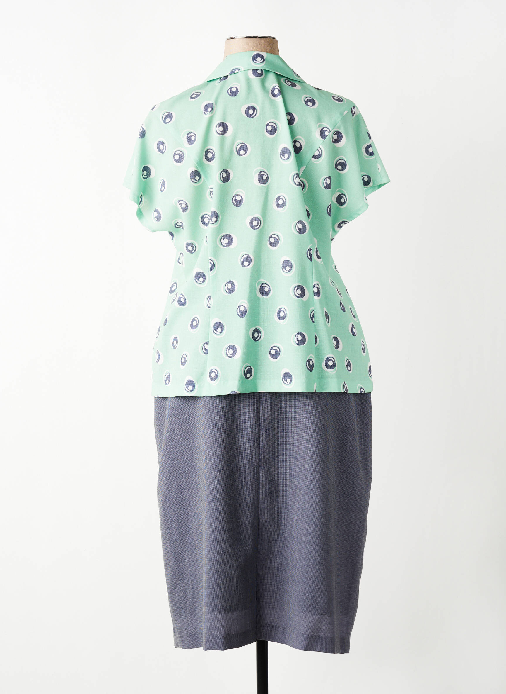 Ensemble jupe coupe droite gris JEAN MOREUX femme