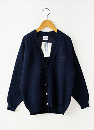 Gilet manches longues fermeture boutonnée sur le devant bleu COUDEMAIL garçon