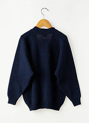 Gilet manches longues fermeture boutonnée sur le devant bleu COUDEMAIL garçon