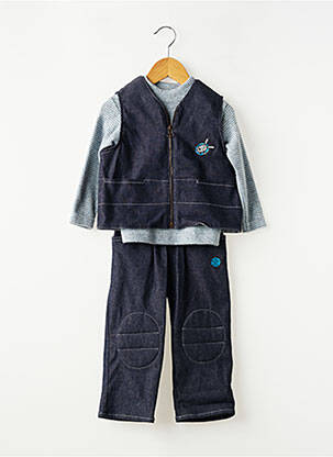 Ensemble pantalon coupe droite bleu MINOUFLET garçon