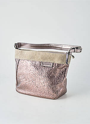 Sac fermeture zippée forme rectangulaire argent PATRICK BLANC femme