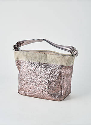 Sac fermeture zippée forme rectangulaire argent PATRICK BLANC femme