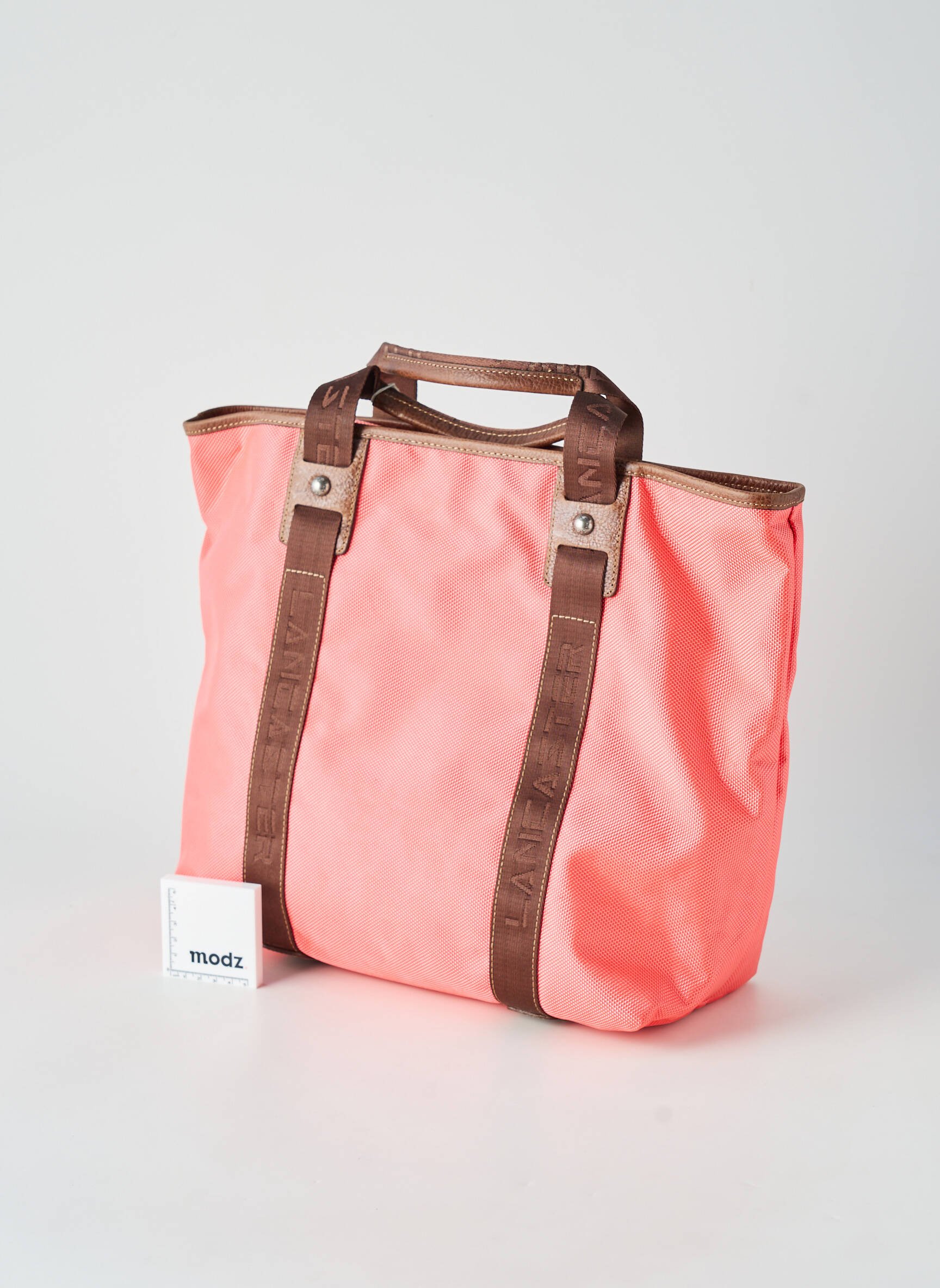 Sac fermeture zippée forme cabas rose LANCASTER femme
