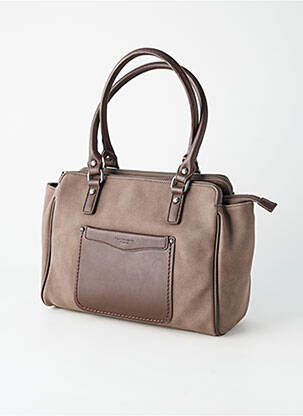 Sac fermeture zippée forme rectangulaire marron FUCHSIA femme