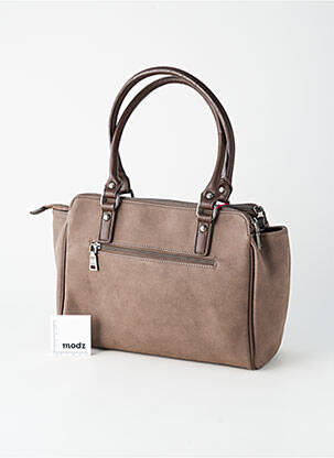 Sac fermeture zippée forme rectangulaire marron FUCHSIA femme