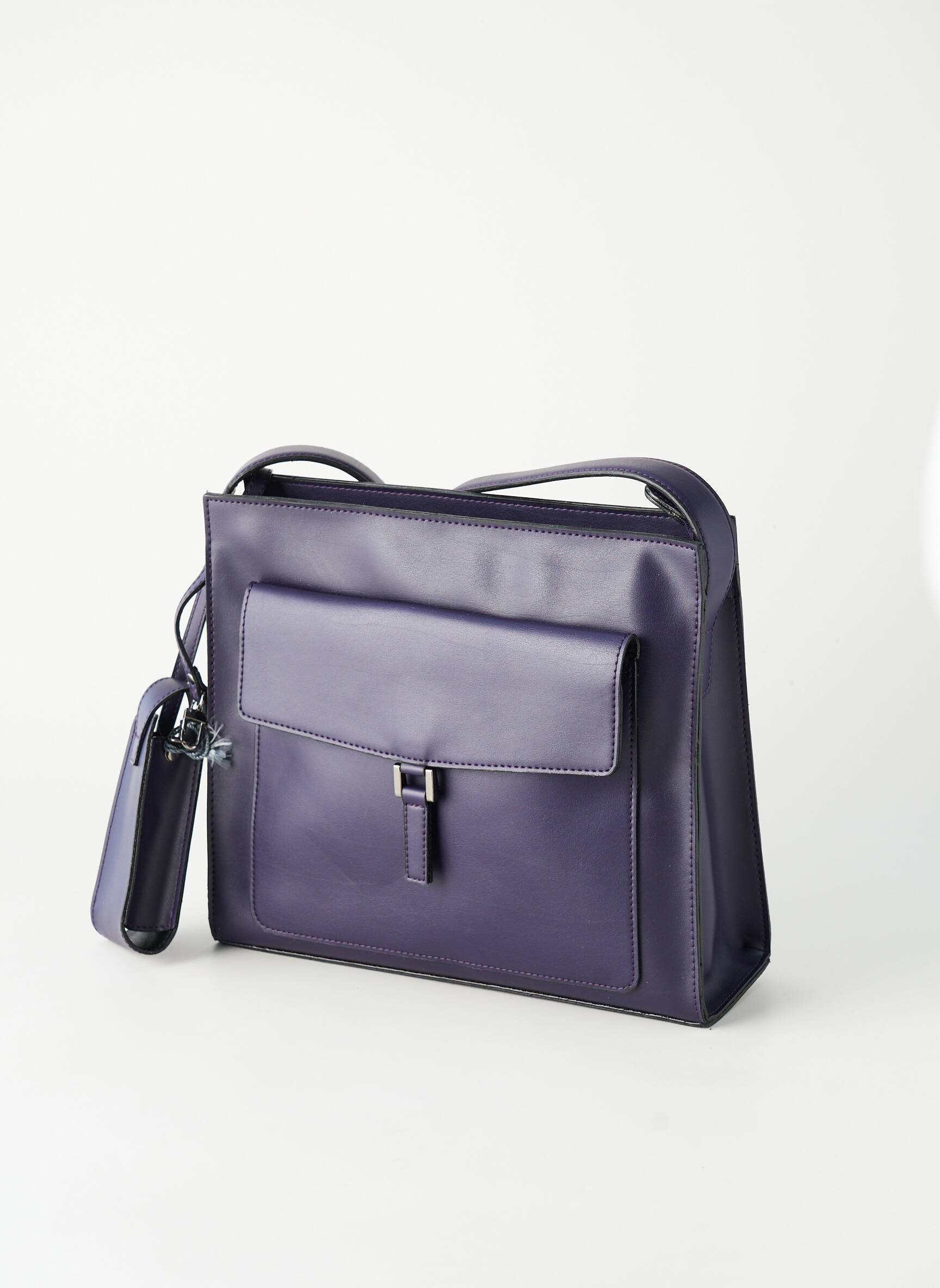 Sac fermeture zippée forme rectangulaire violet DUOLYNX femme