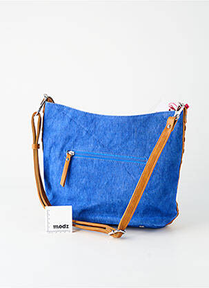 Sac fermeture zippée forme rectangulaire bleu FUCHSIA femme