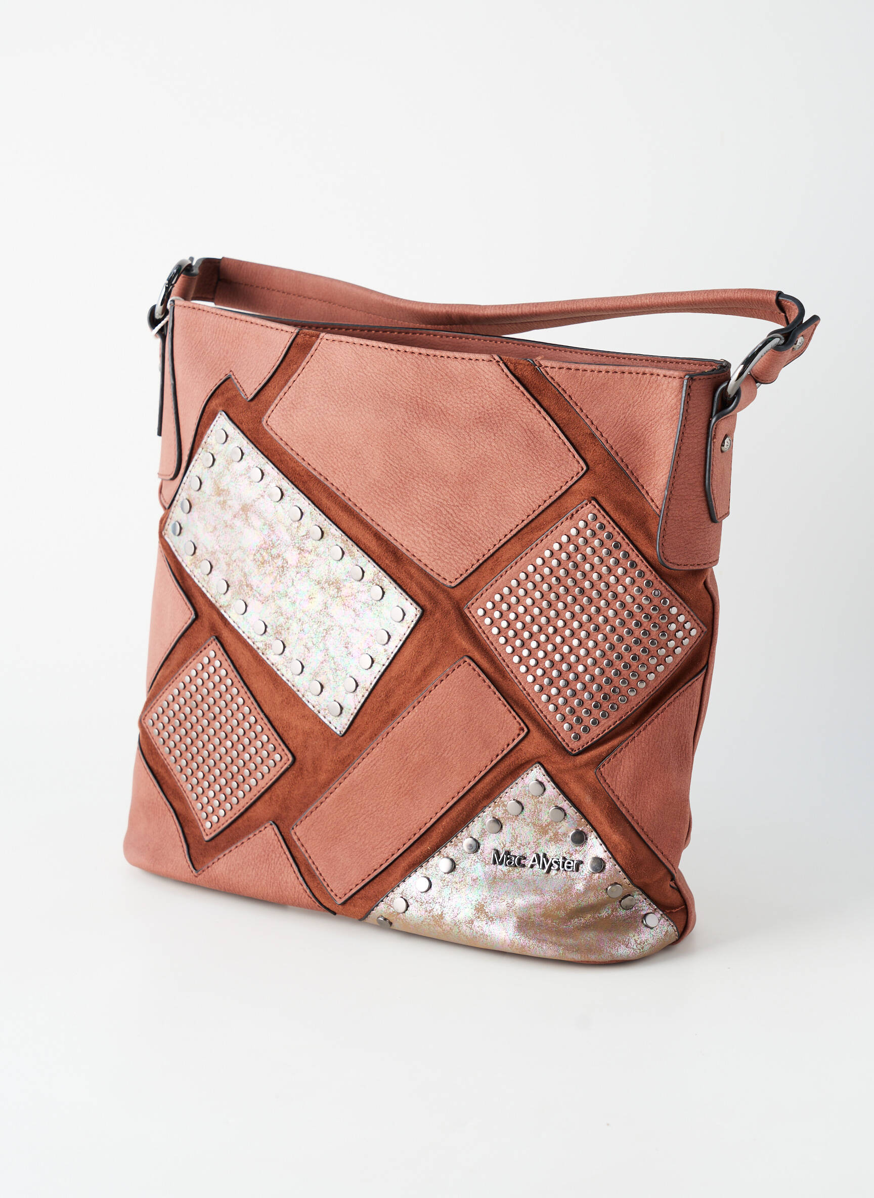 Sac fermeture zippée forme rectangulaire marron MAC ALYSTER femme