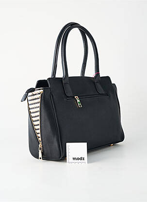 Sac fermeture zippée forme rectangulaire noir FUCHSIA femme