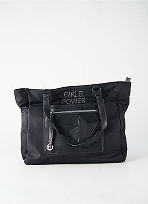 Sac fermeture zippée forme cabas noir GP femme