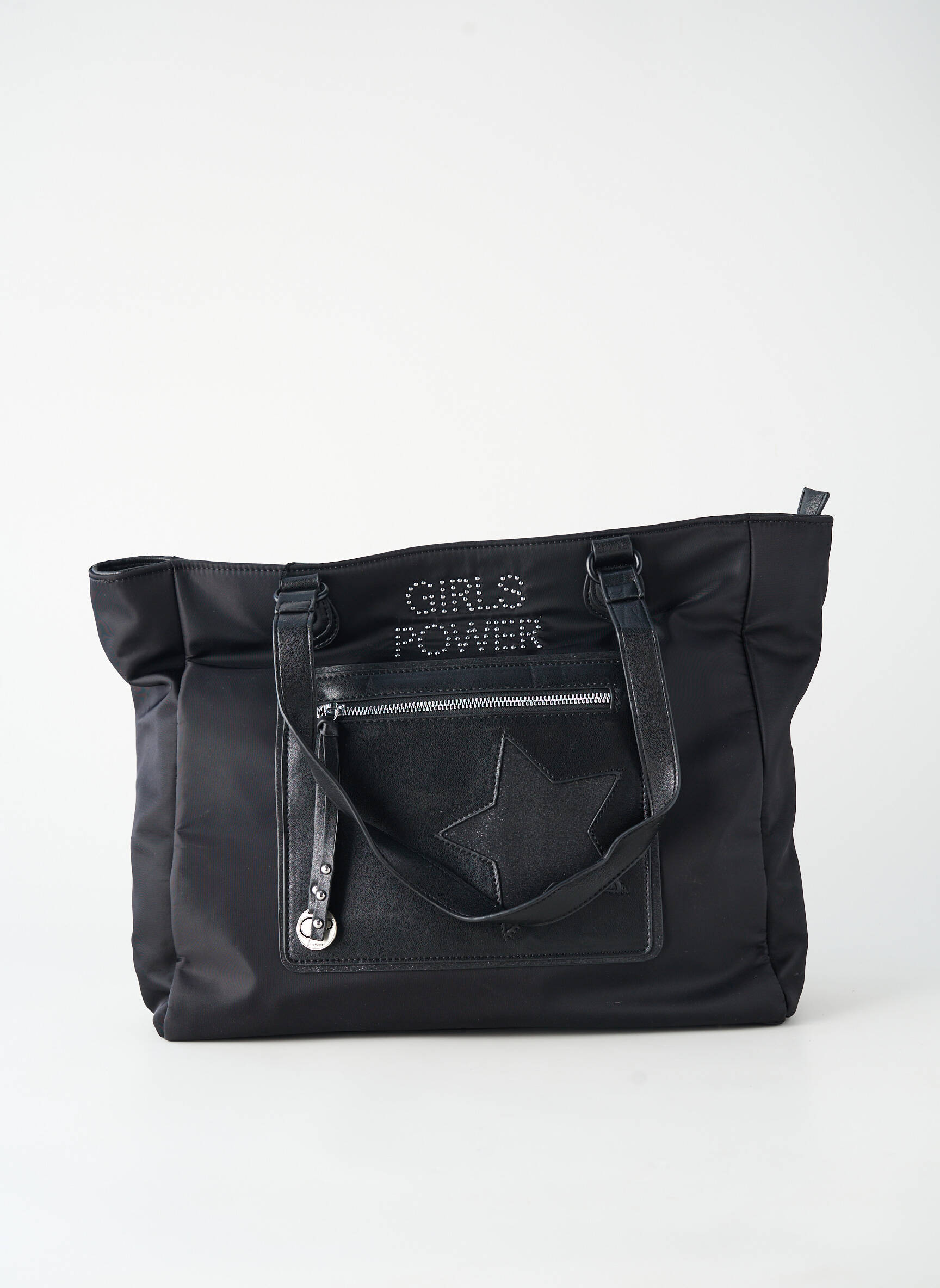 Sac fermeture zippée forme cabas noir GP femme