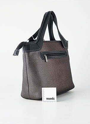 Sac fermeture zippée forme rectangulaire noir PATRICK BLANC femme