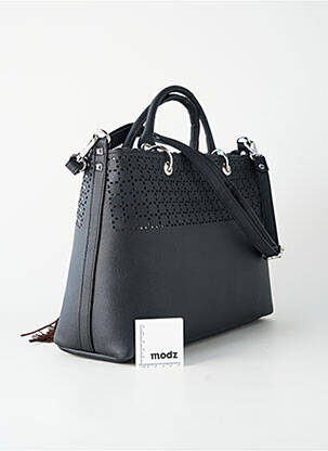 Sac fermeture zippée forme rectangulaire noir FUCHSIA femme