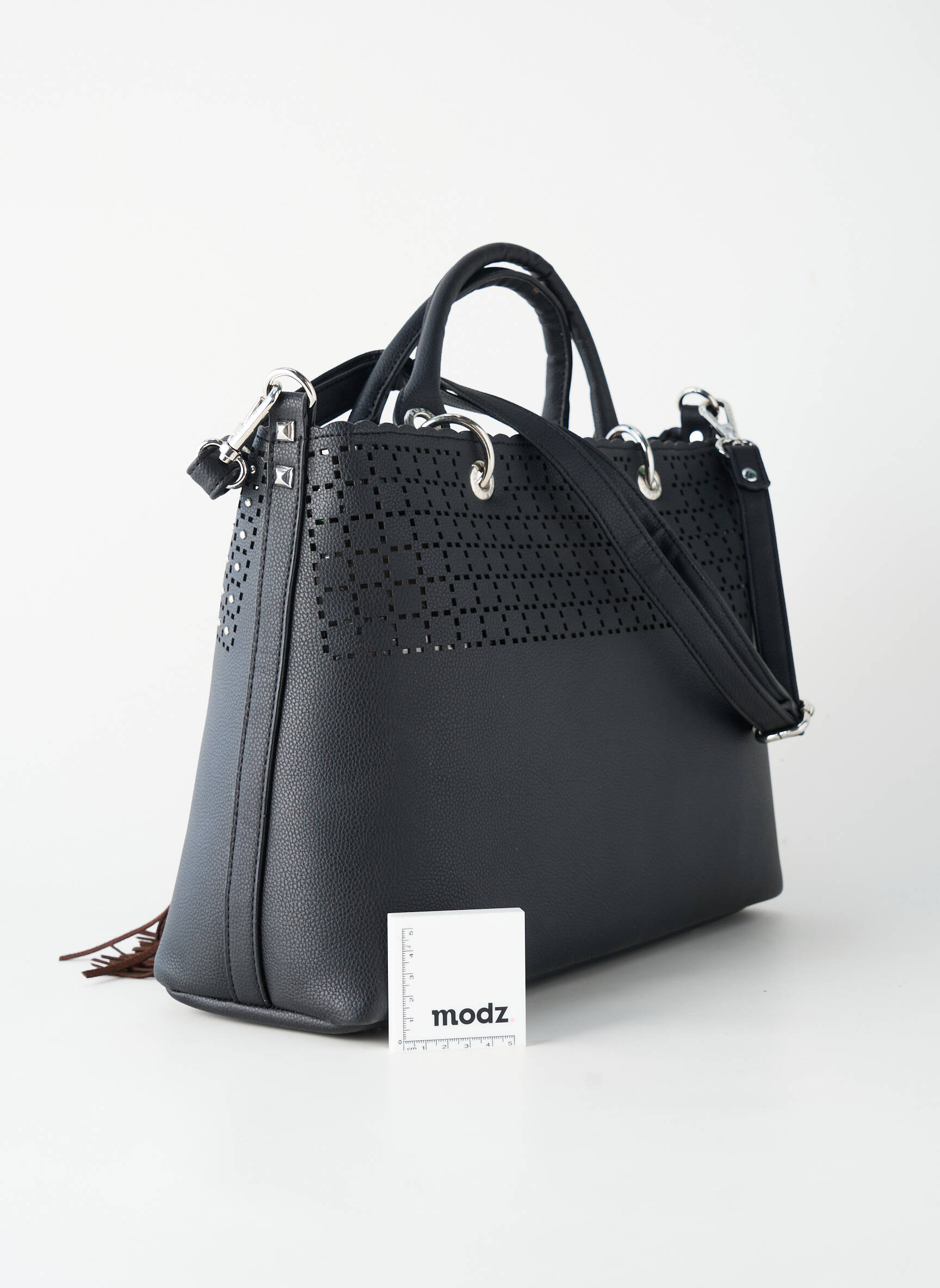 Sac fermeture zippée forme rectangulaire noir FUCHSIA femme