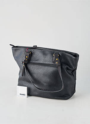 Sac fermeture zippée forme rectangulaire noir FUCHSIA femme