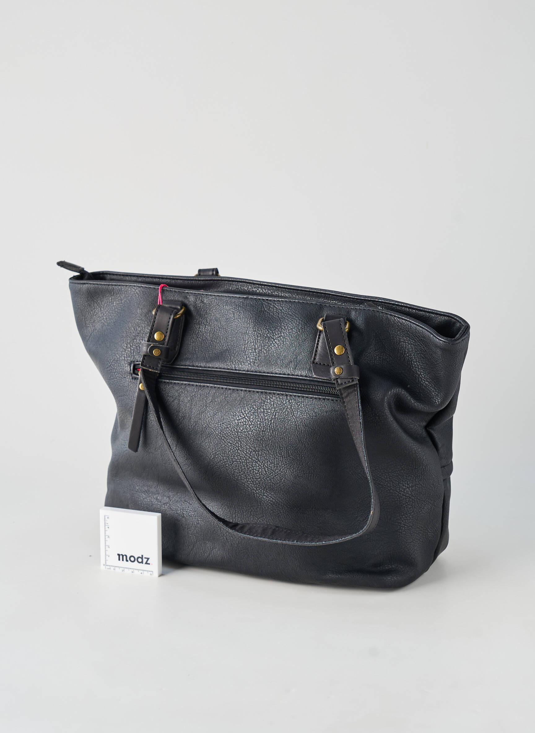 Sac fermeture zippée forme rectangulaire noir FUCHSIA femme