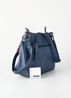 Sac multipoches forme rectangulaire bleu FUCHSIA femme