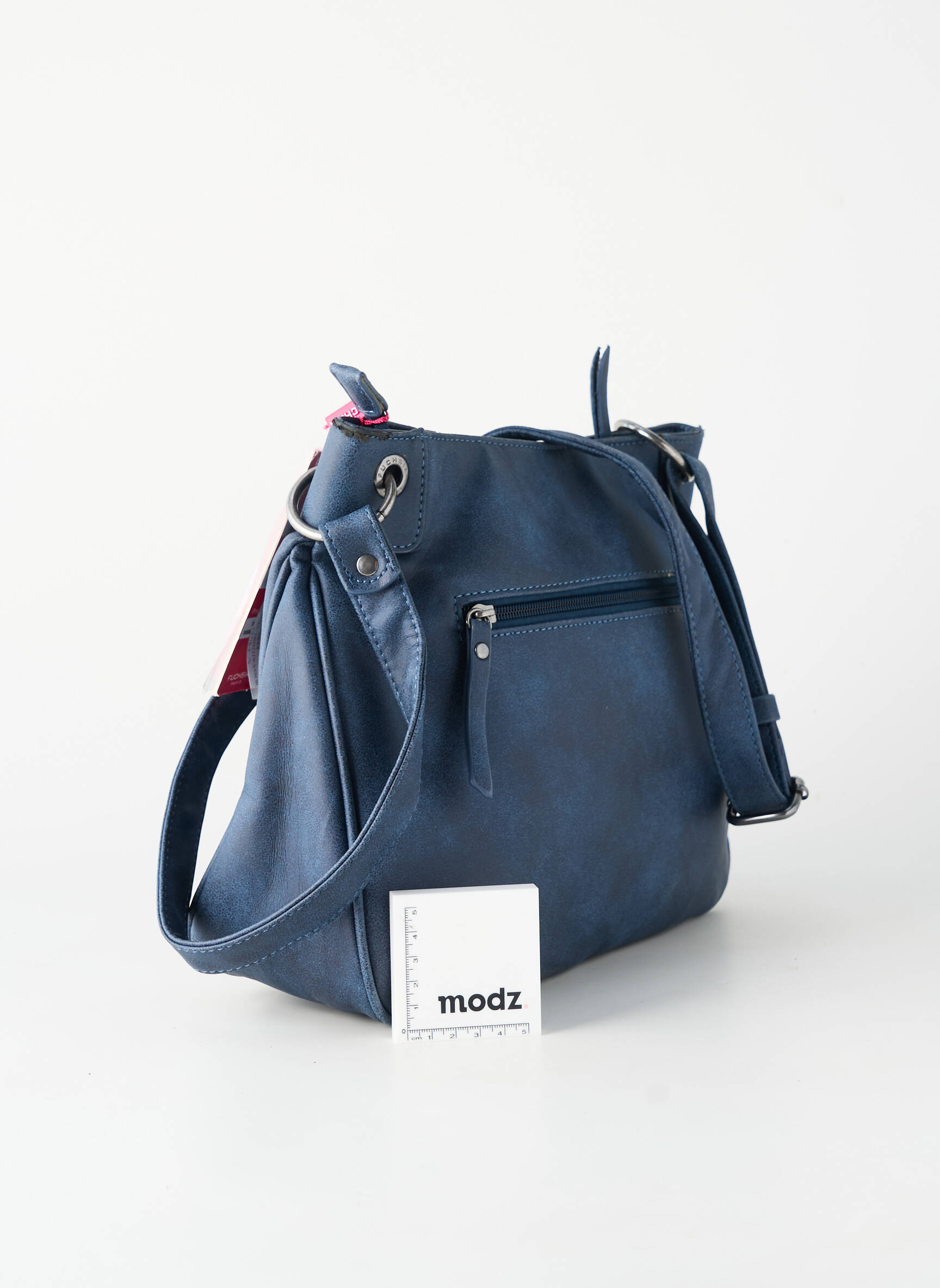 Sac fermeture zippée forme rectangulaire bleu FUCHSIA femme