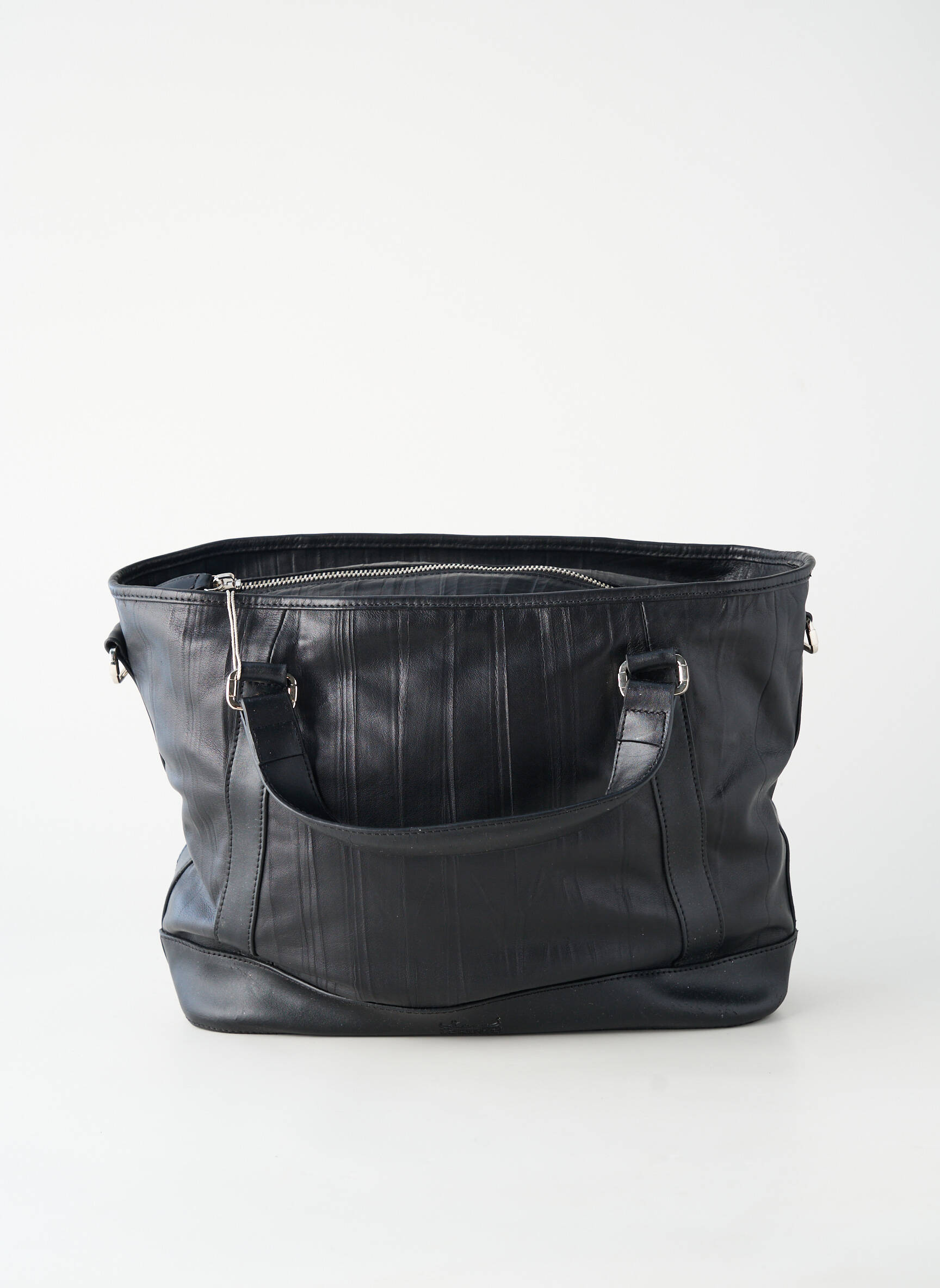 Sac fermeture zippée forme rectangulaire noir LORENZO femme