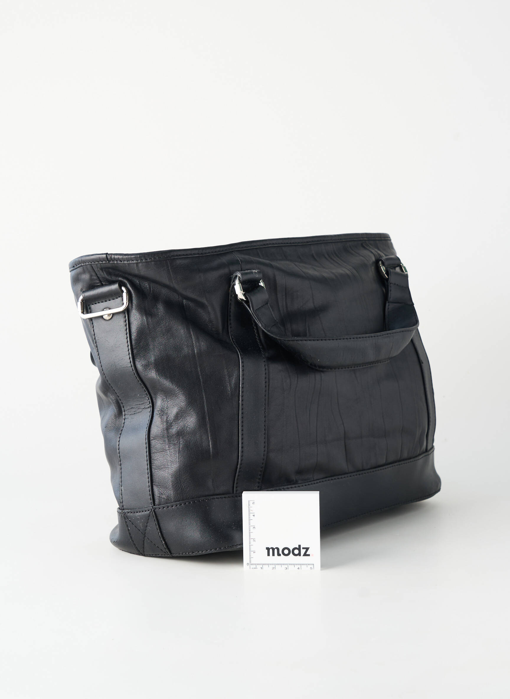Sac fermeture zippée forme rectangulaire noir LORENZO femme