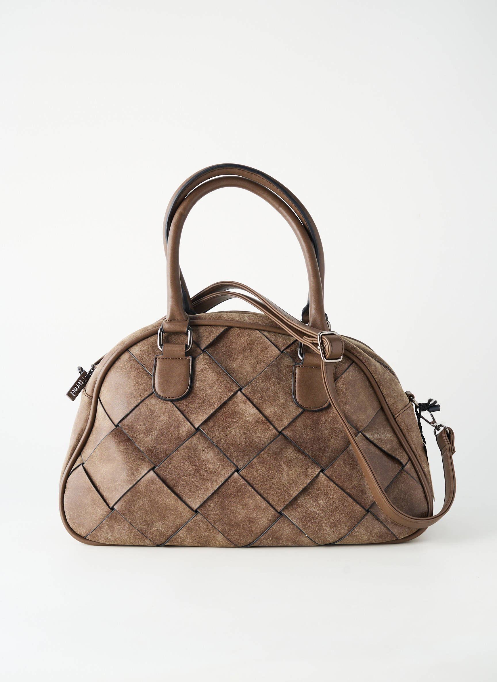 Sac fermeture zippée forme rectangulaire marron ETERNEL femme