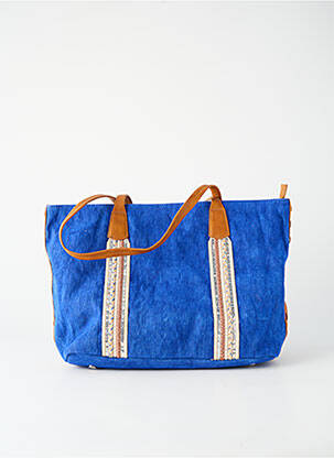 Sac fermeture zippée forme cabas bleu FUCHSIA femme