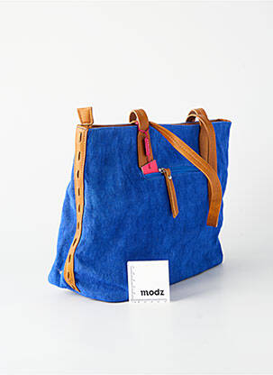 Sac fermeture zippée forme cabas bleu FUCHSIA femme