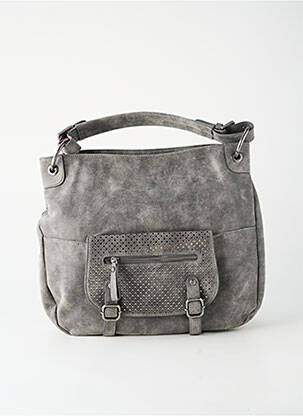 Sac fermeture zippée forme rectangulaire gris FUCHSIA femme