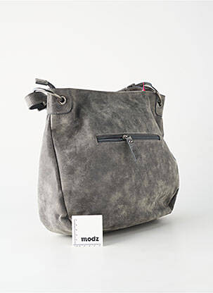 Sac fermeture zippée forme rectangulaire gris FUCHSIA femme