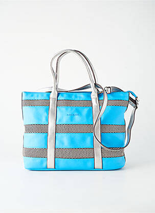 Sac fermeture zippée forme cabas bleu PATRICK BLANC femme
