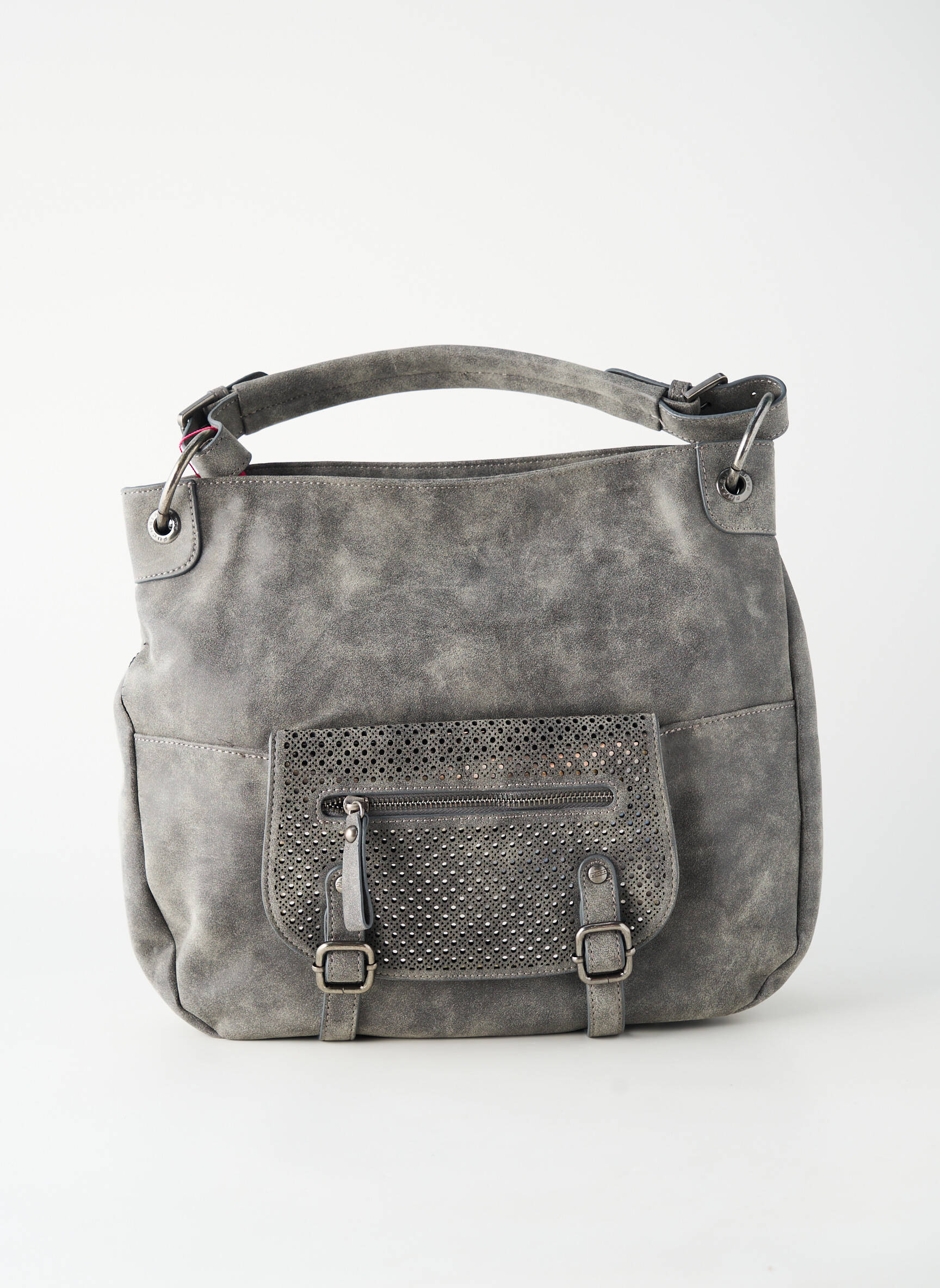 Sac fermeture zippée forme rectangulaire gris FUCHSIA femme