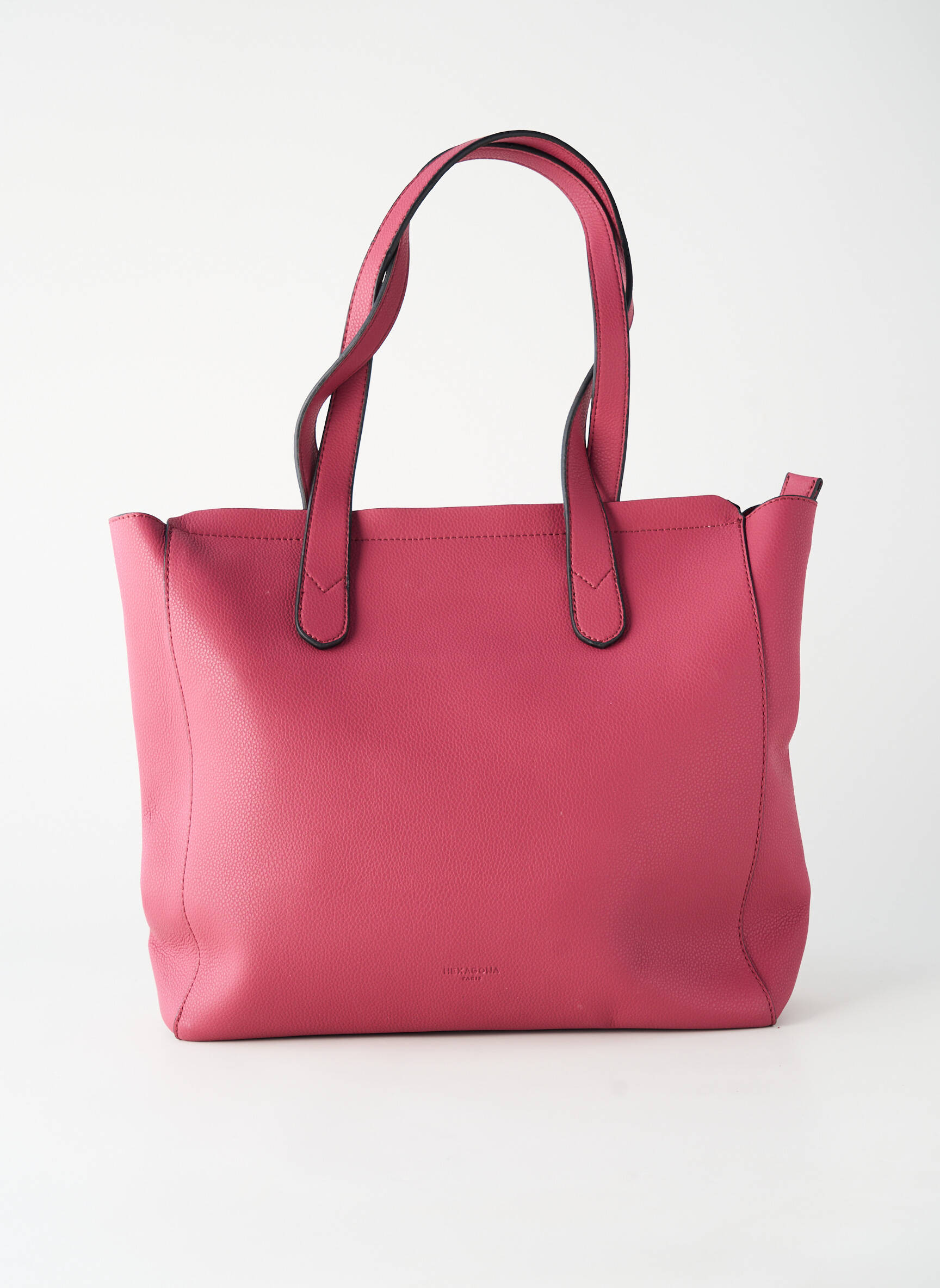 Sac fermeture zippée forme cabas rose HEXAGONA femme