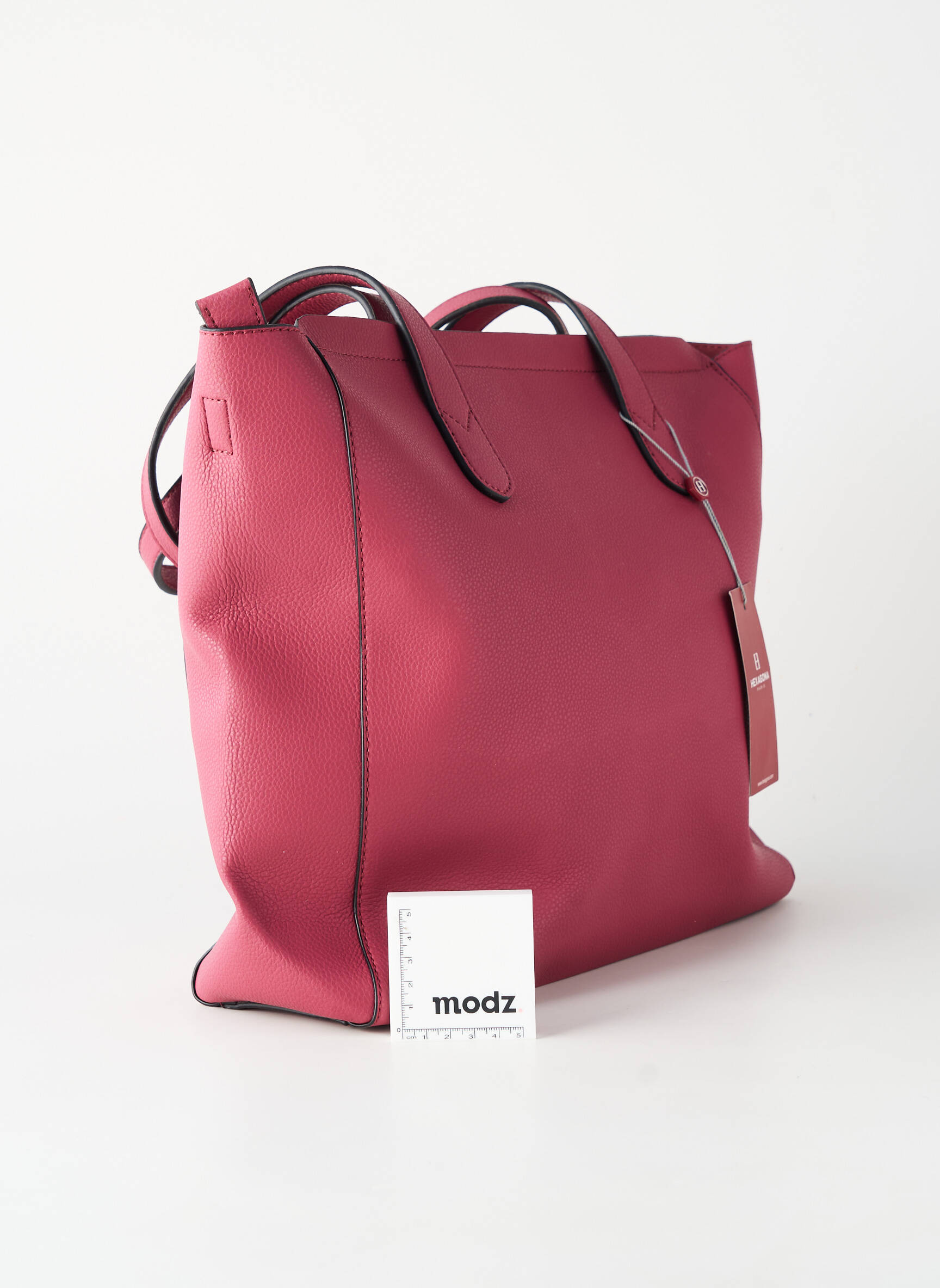 Sac fermeture zippée forme cabas rose HEXAGONA femme