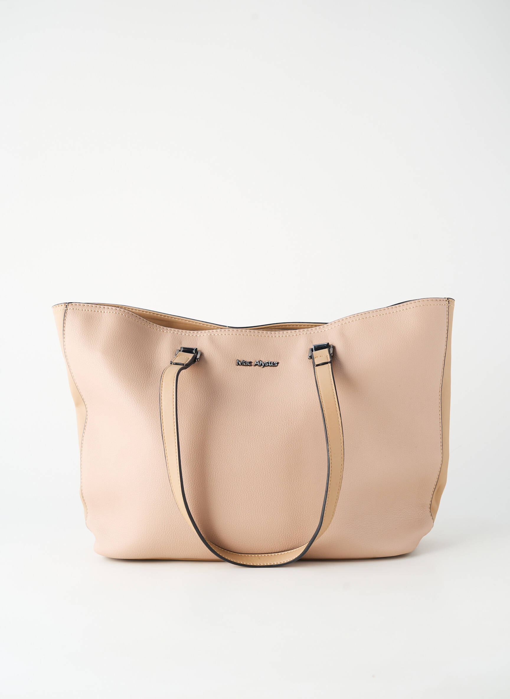 Sac fermeture zippée forme cabas beige MAC ALYSTER femme