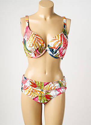 Maillot de bain 2 pièces avec armature haut soutien-gorge emboitant rose MISS CARAÏBES femme
