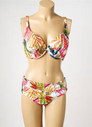 Maillot de bain 2 pièces avec armature haut soutien-gorge emboitant rose MISS CARAÏBES femme