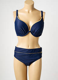 Maillot de bain 2 pièces avec armature haut soutien-gorge emboitant bleu MISS CARAÏBES femme