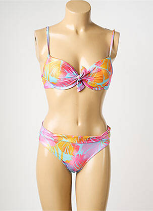 Maillot de bain 2 pièces haut soutien-gorge moulé haut soutien-gorge moulé rose MISS CARAÏBES femme