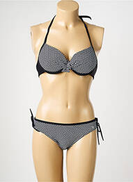 Maillot de bain 2 pièces haut soutien-gorge moulé haut soutien-gorge moulé noir PLATJA femme