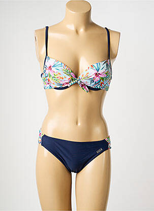 Maillot de bain 2 pièces avec armature bleu MISS CARAÏBES femme